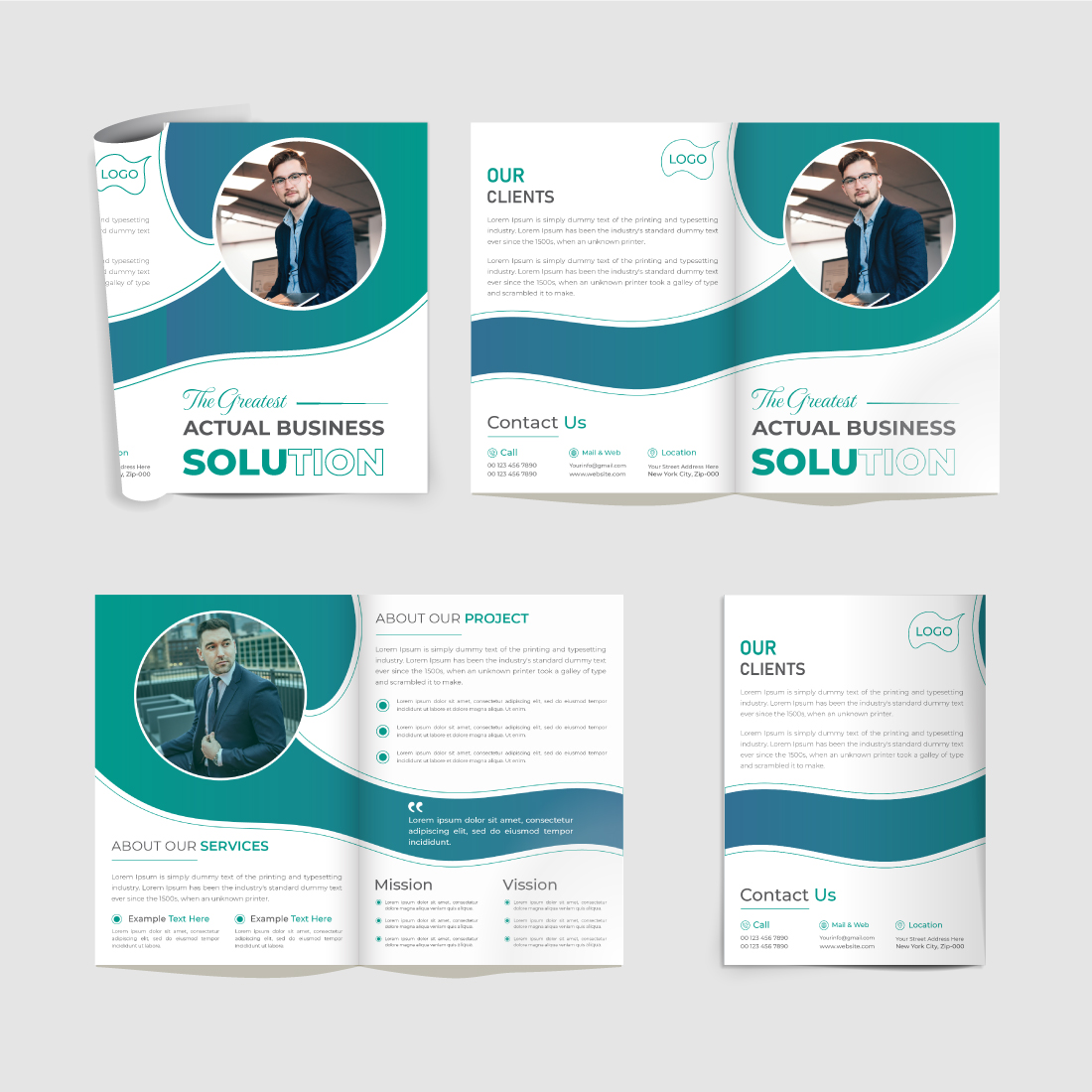 Bifold Brochure Template cover image.