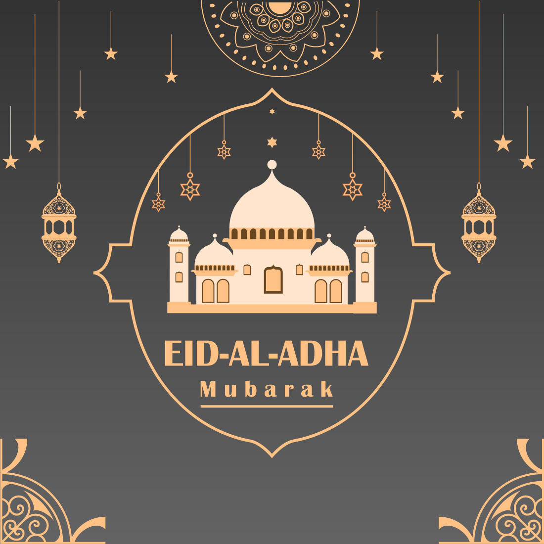Eid al Adha Poster Design preview image.