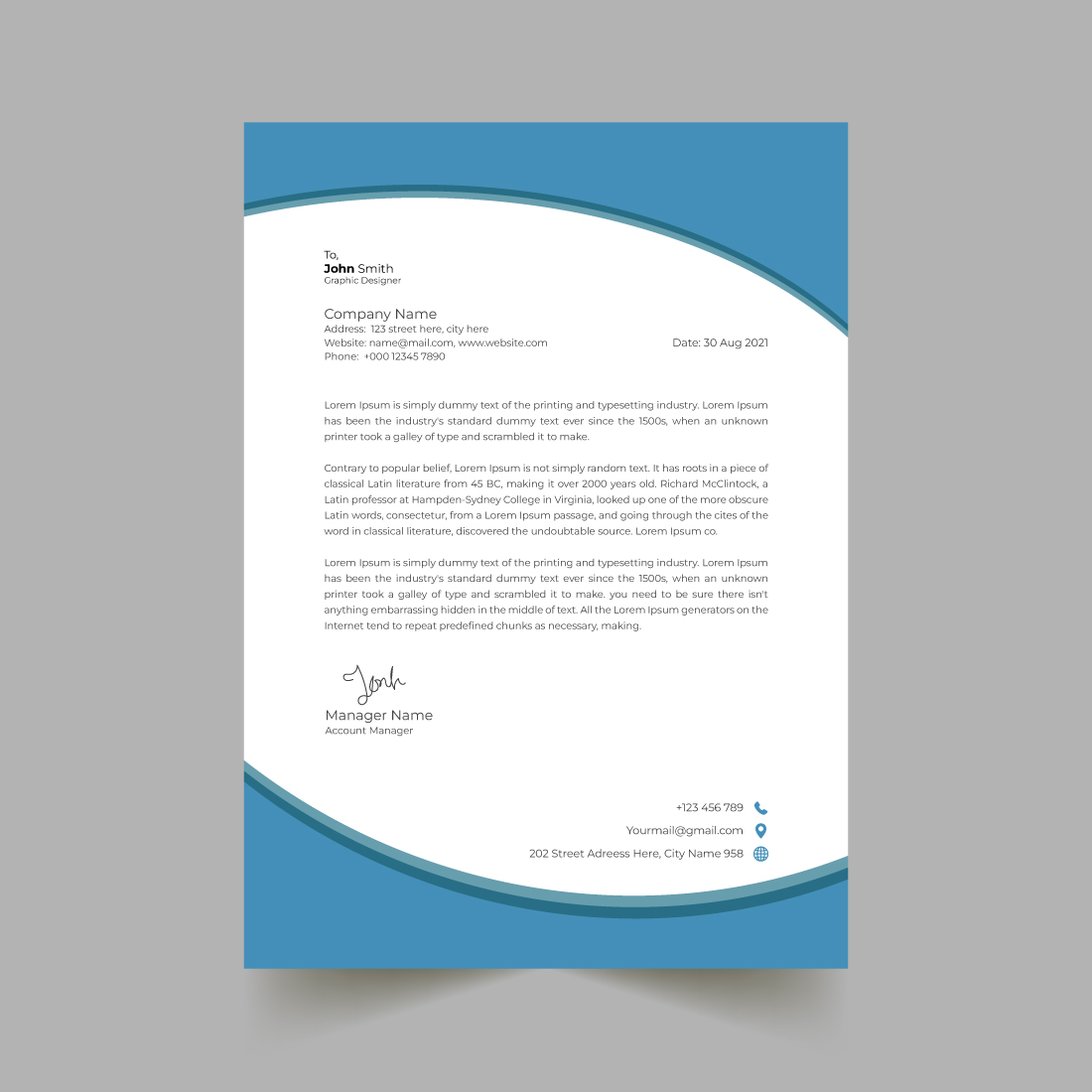 Letterhead Design preview image.