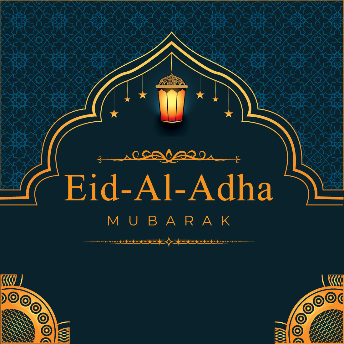 Eid Al Adha Social Media Poster Design cover image.