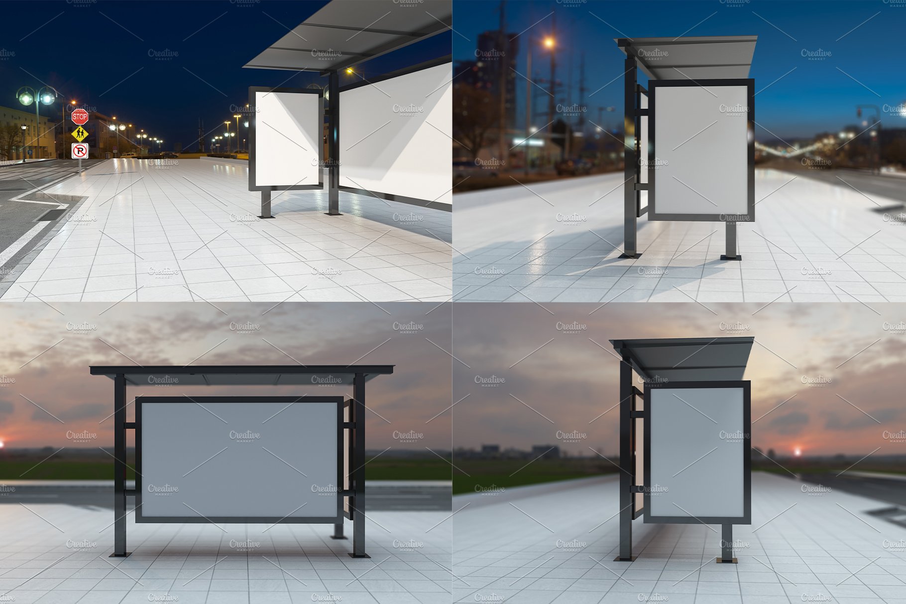 Bus Stop Sign Mockup Vol - 5 preview image.