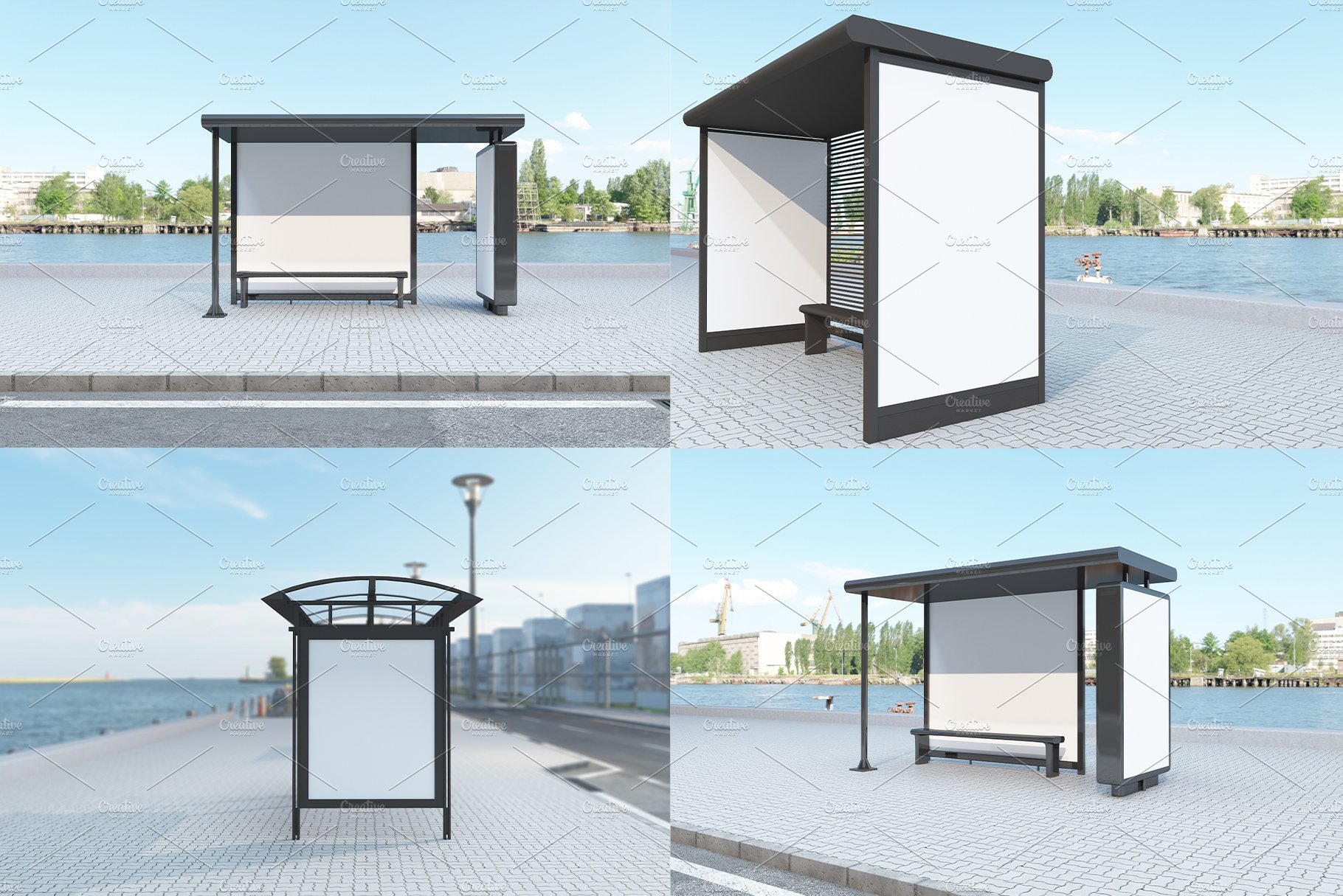 Bus Stop Sign Mockup Vol - 4 preview image.