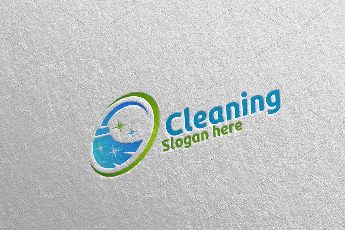 Cleaning Service Eco Friendly Logo 3 cover image.