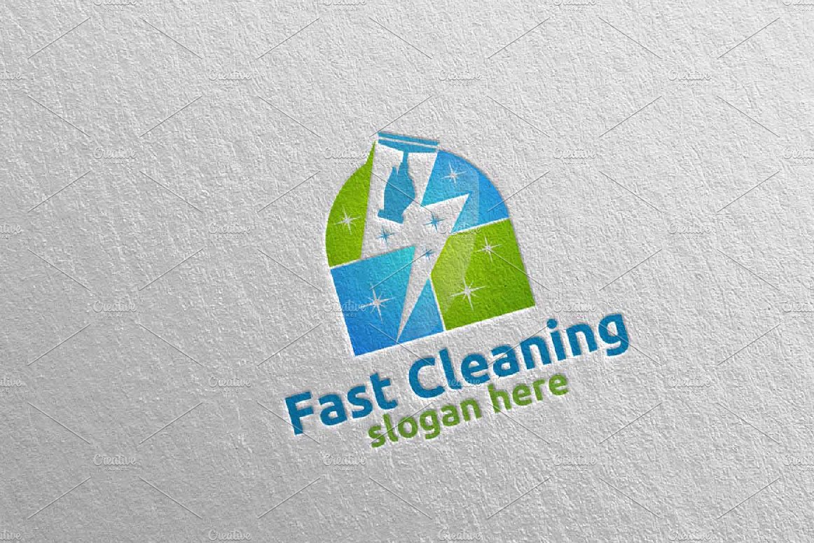 Fast Cleaning Service Logo cover image.