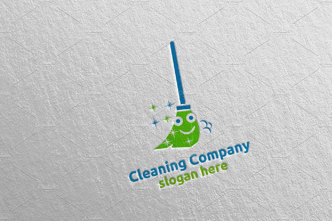 Cleaning Service Eco Friendly Logo cover image.