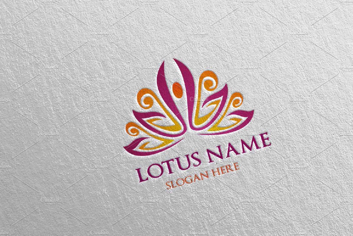 Yoga and Spa Lotus Flower logo 14 cover image.