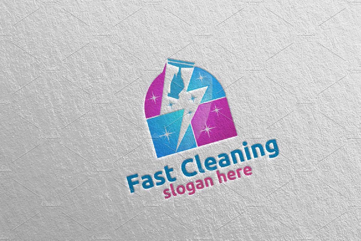 Fast Cleaning Service Logo preview image.