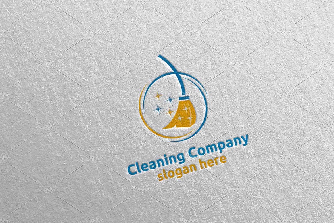 Cleaning Service Eco Friendly Logo preview image.