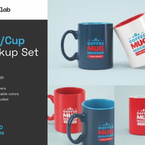 Full Wrap Mug Mockup Set cover image.