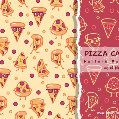 Pattern Background - Pizza Cartoon cover image.