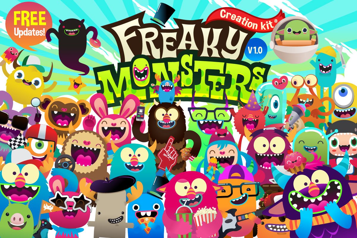 Freaky Monsters Bundle cover image.