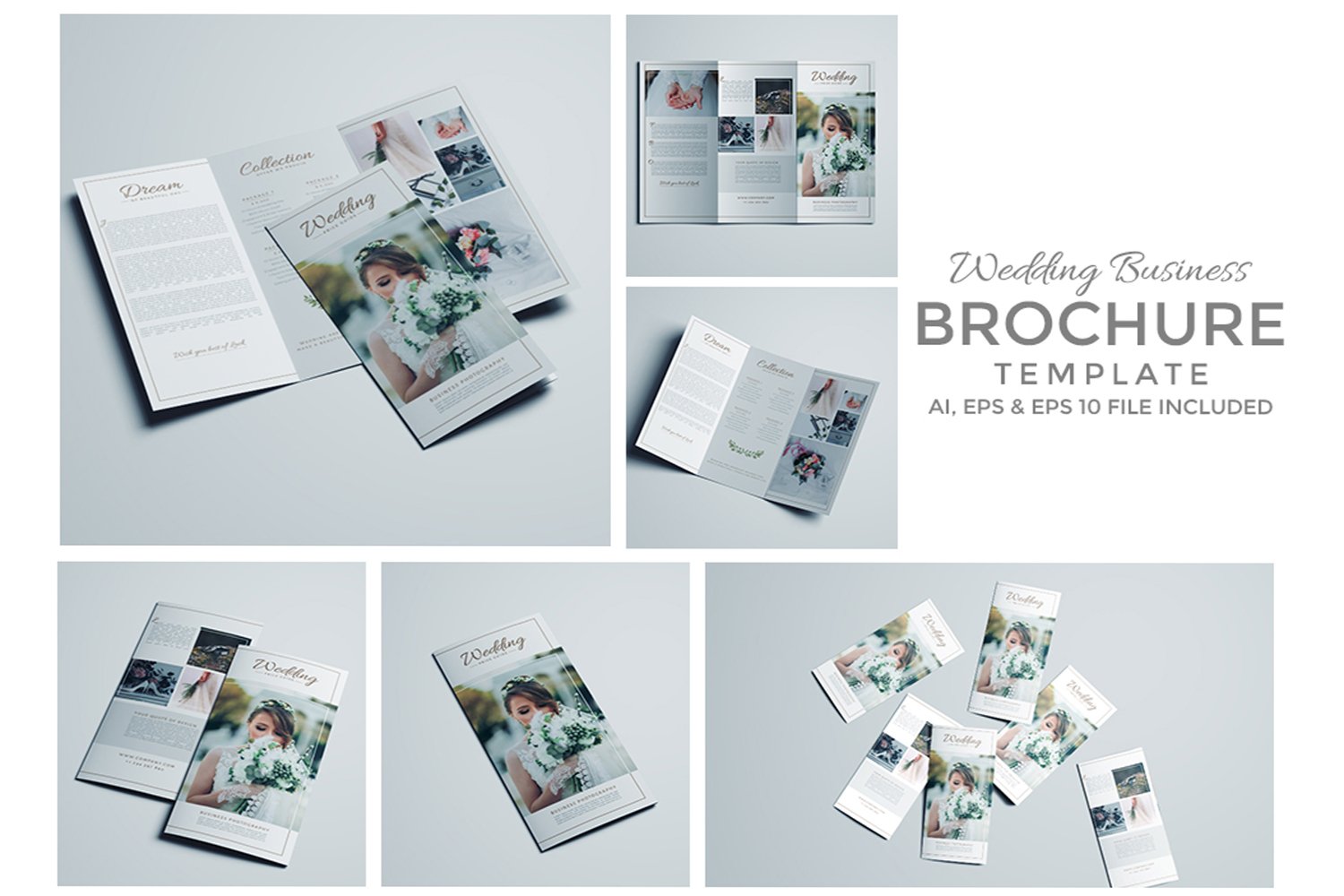 Wedding Business Trifold Brochure cover image.