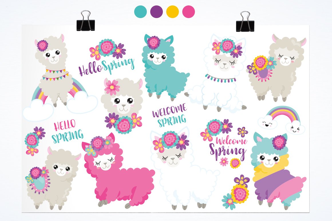 Spring Llamas preview image.