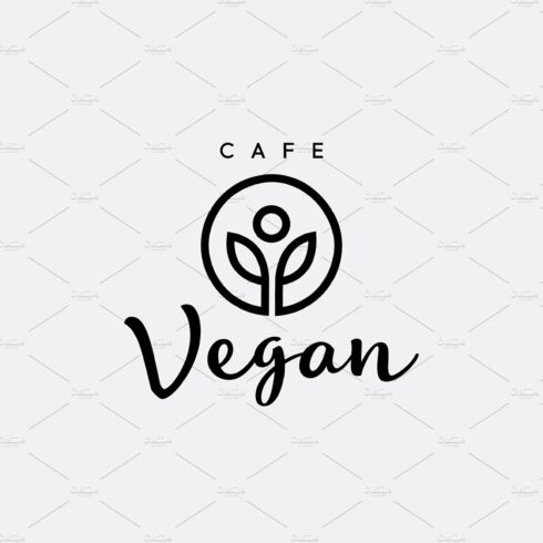 Vegetarian Healthy Food Cafe Logo cover image.