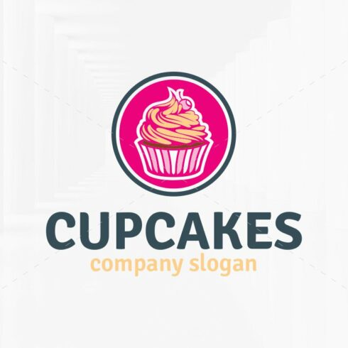 Cupcakes Logo Template cover image.