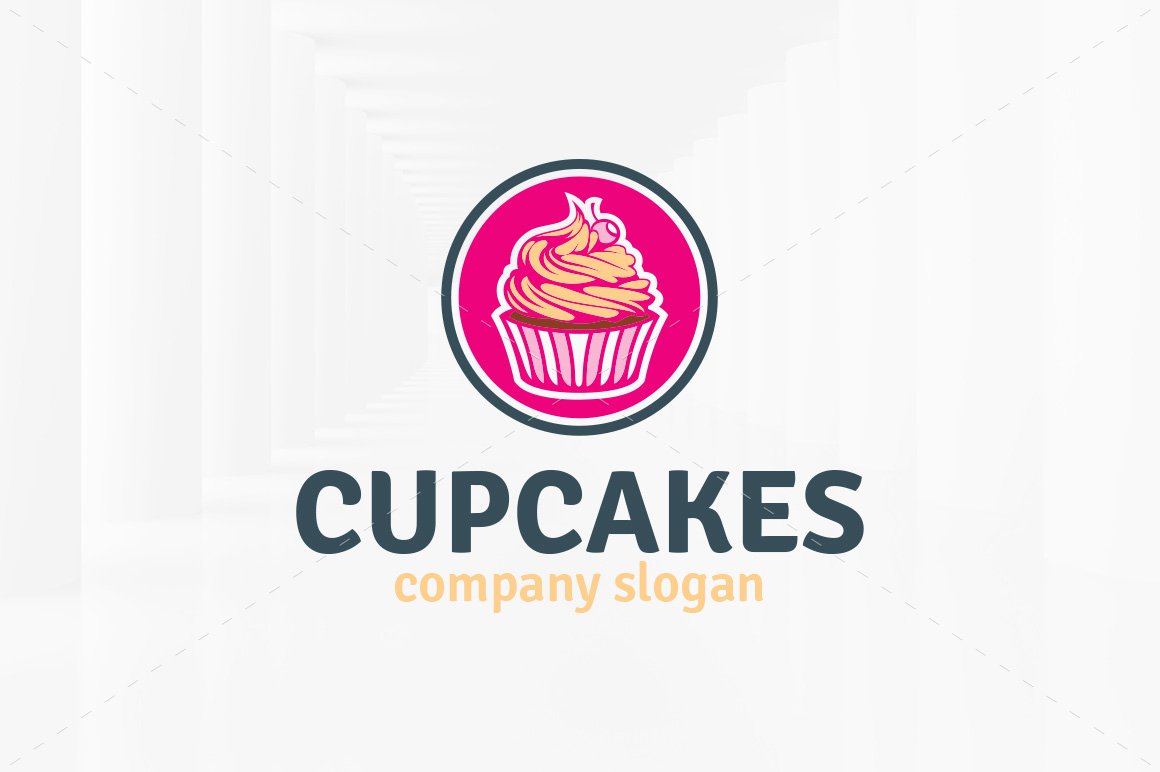 Cupcakes Logo Template cover image.