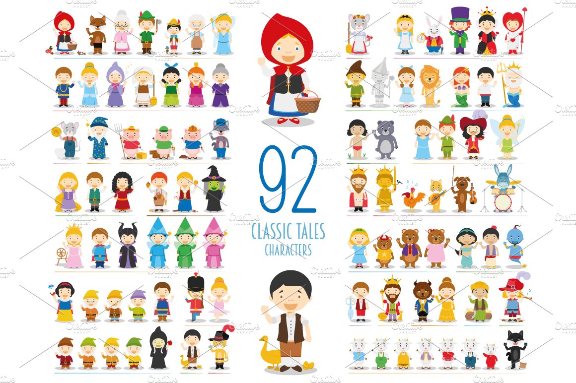 92 Classic Tales Characters cover image.