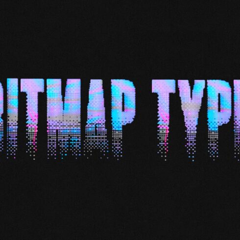 BITMAP TYPE - RETRO VHS TYPEFACE cover image.