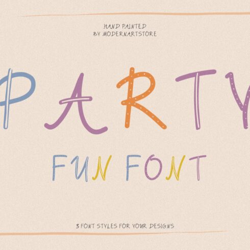 FUN PARTY - Handwritten Font cover image.