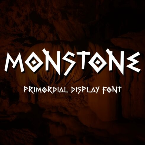 Monstone - Ancient Fantasy Font cover image.