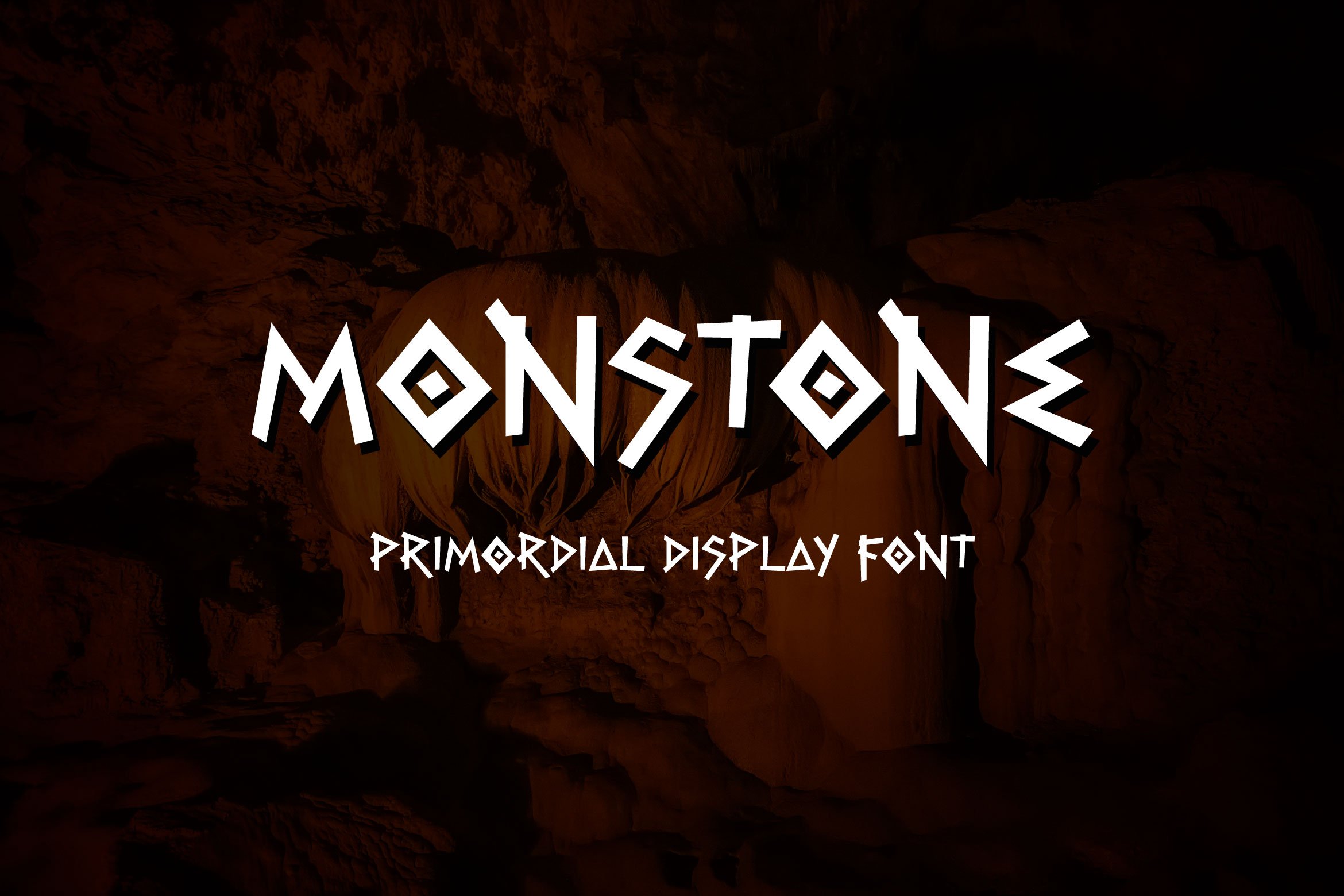 Monstone - Ancient Fantasy Font cover image.