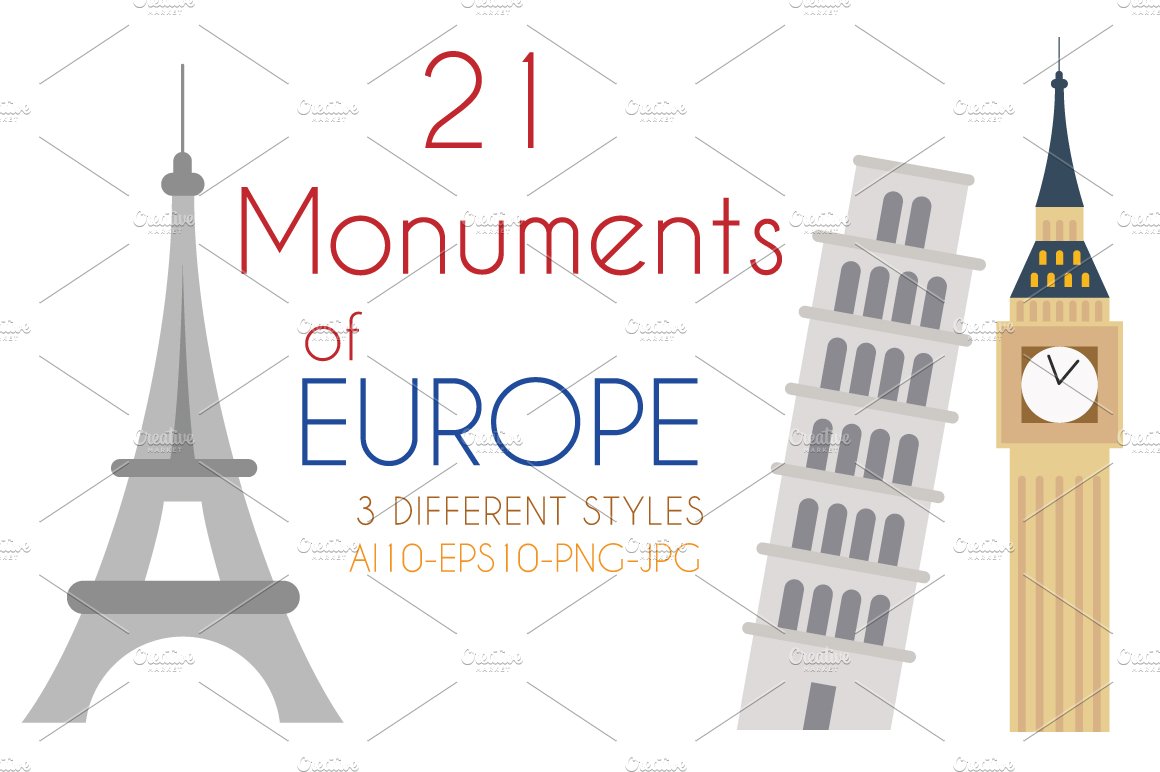 21x Monuments of Europe cover image.