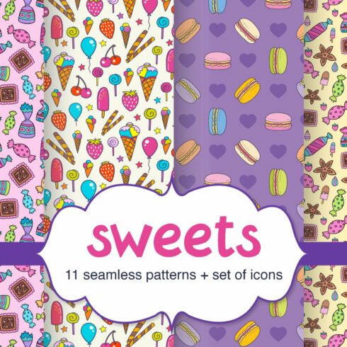 Sweet patterns and icons cover image.
