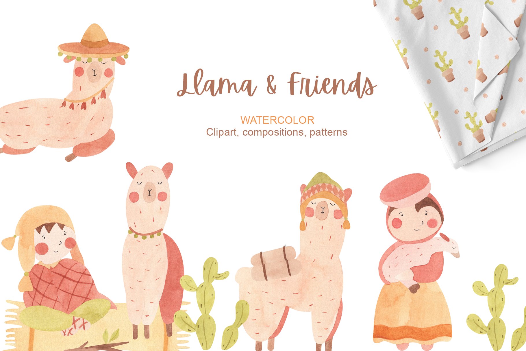 Llama & Friends Clipart cover image.