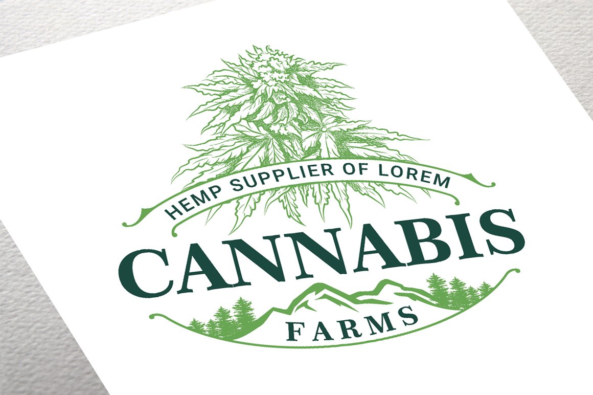 Cannabis logo vector cover image.