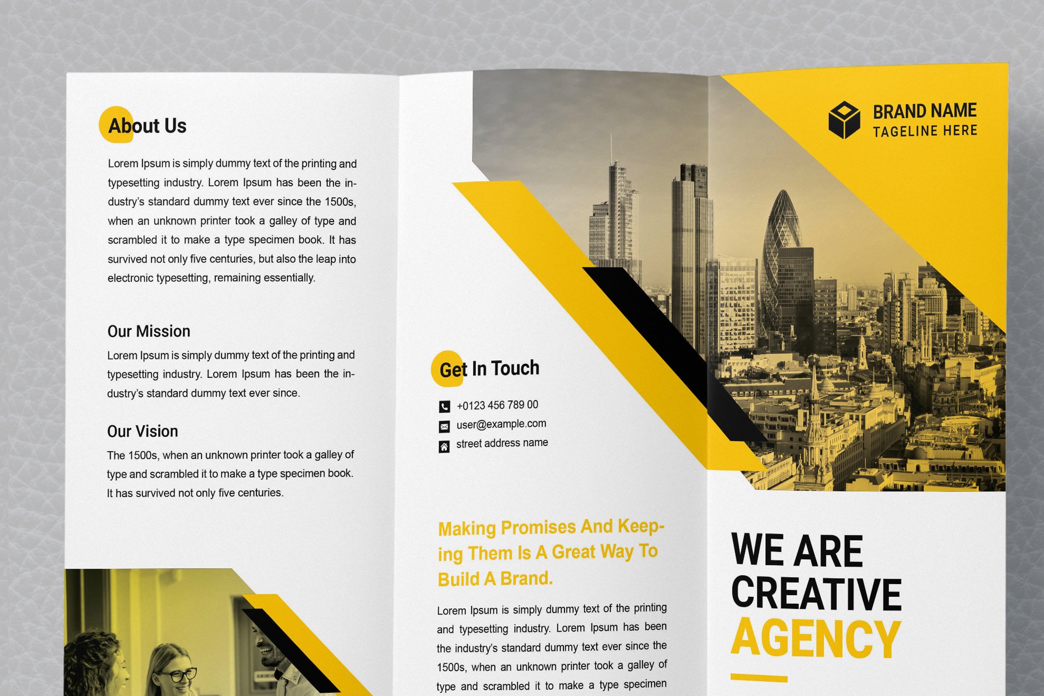Trifold Brochure Template preview image.