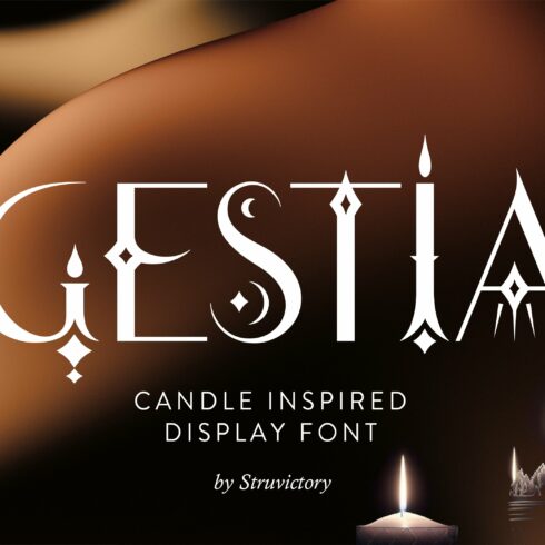 Gestia Candle Aesthetic Display Font cover image.