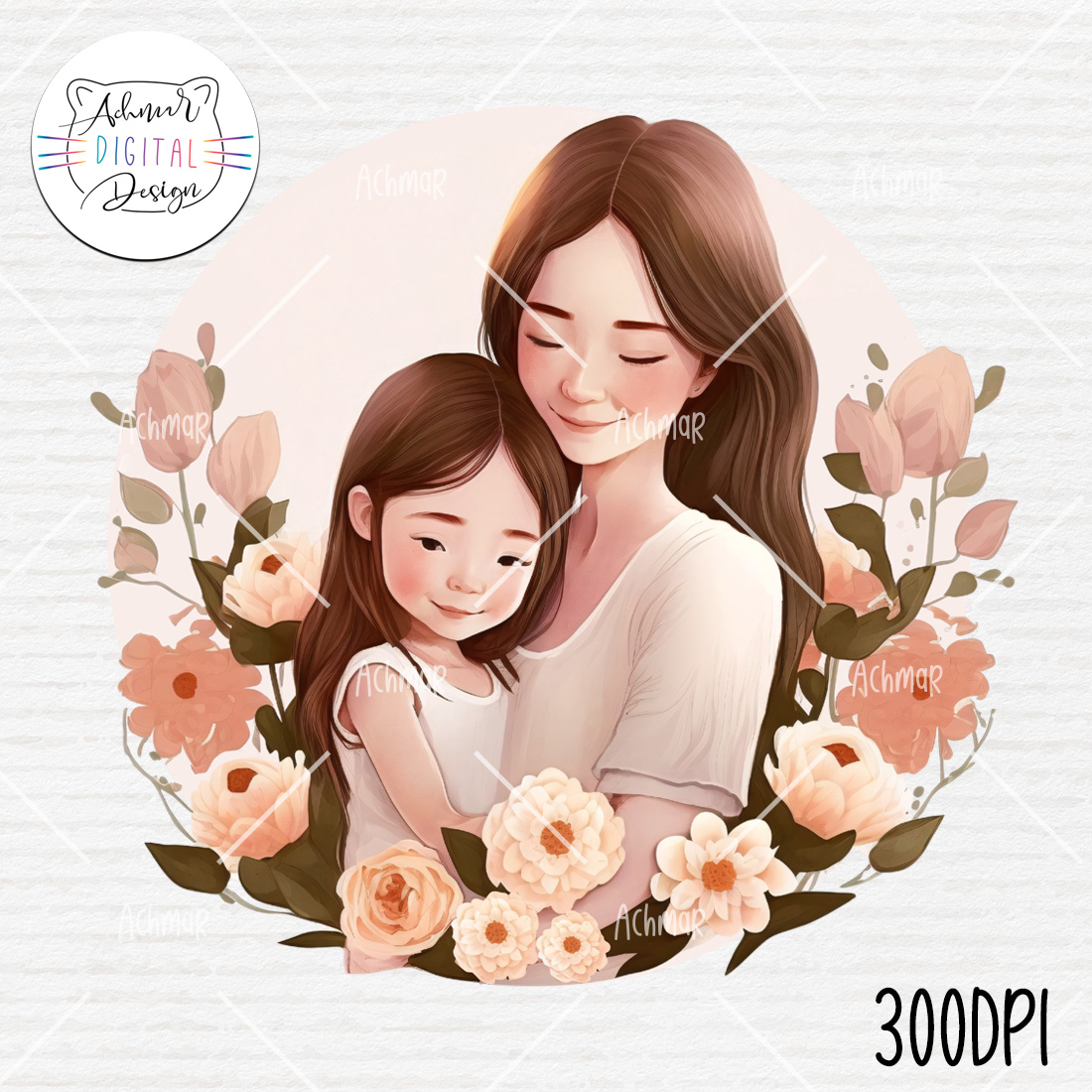 Mom & Daughter, Mother's Day Clip Art cover image.