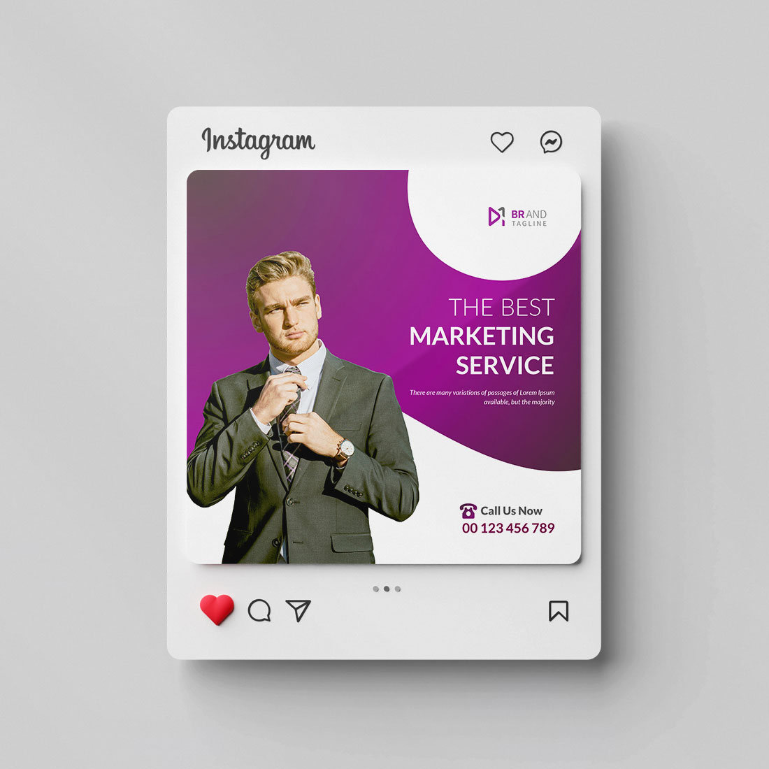 Corporate business social media Instagram post design template cover image.