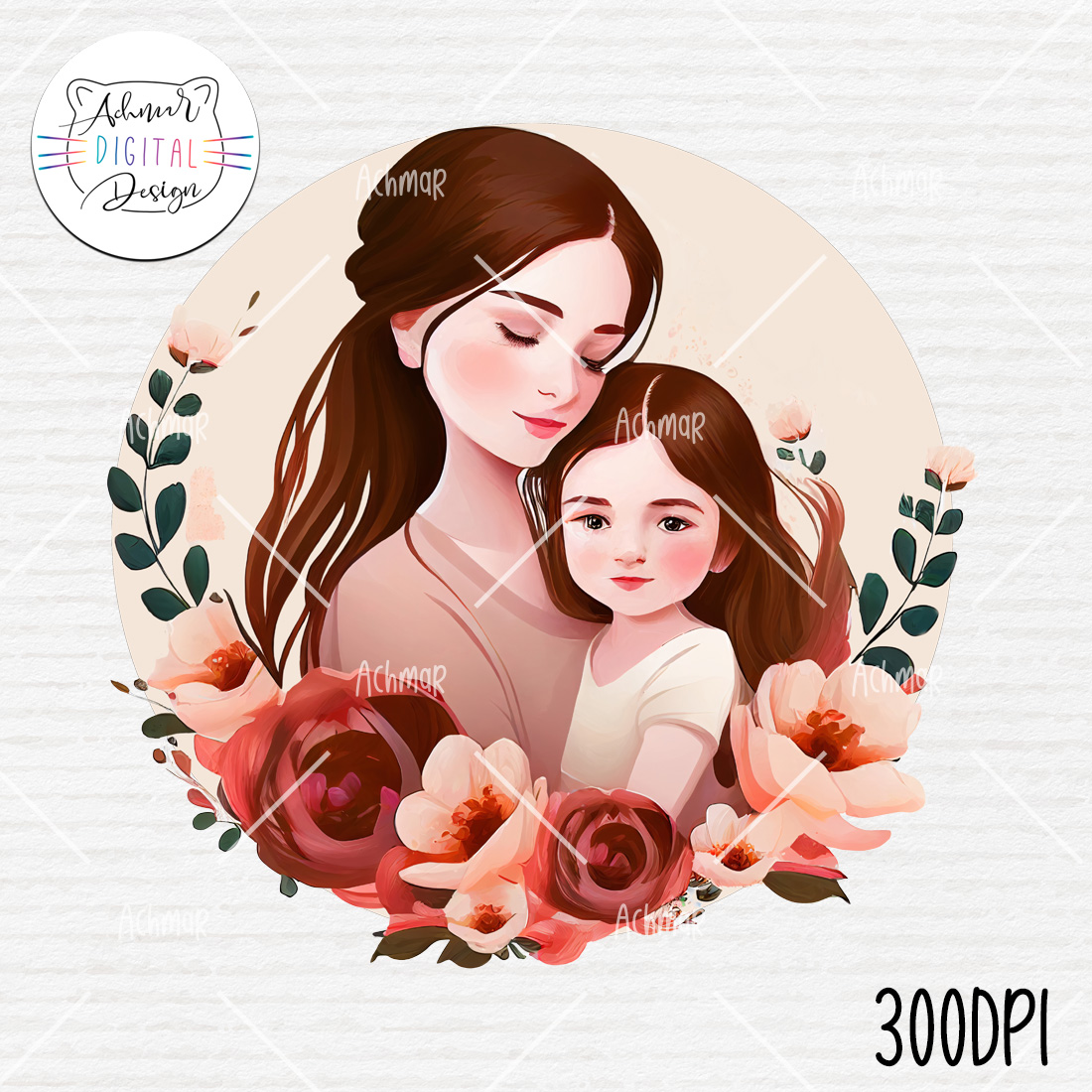 Mother's Day Design, Mom and Daughter cover image.