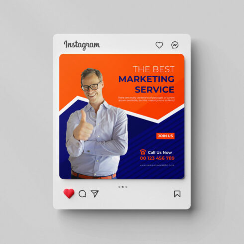 Digital marketing social media post design template cover image.