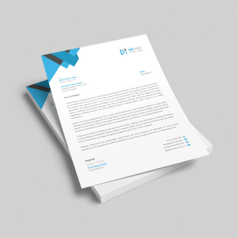 Professional creative letterhead template design for business cover image.