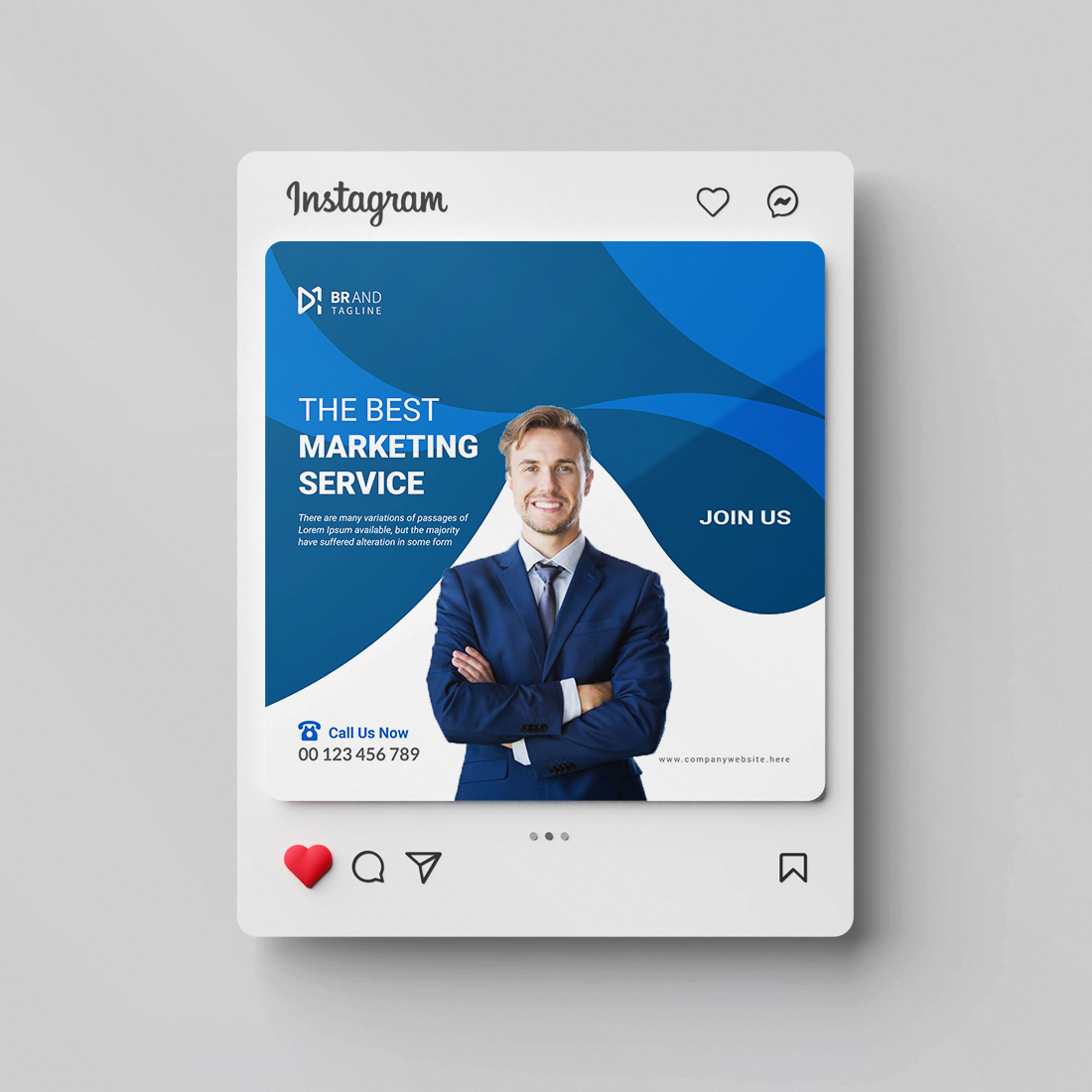 Digital marketing expert social media post design template cover image.