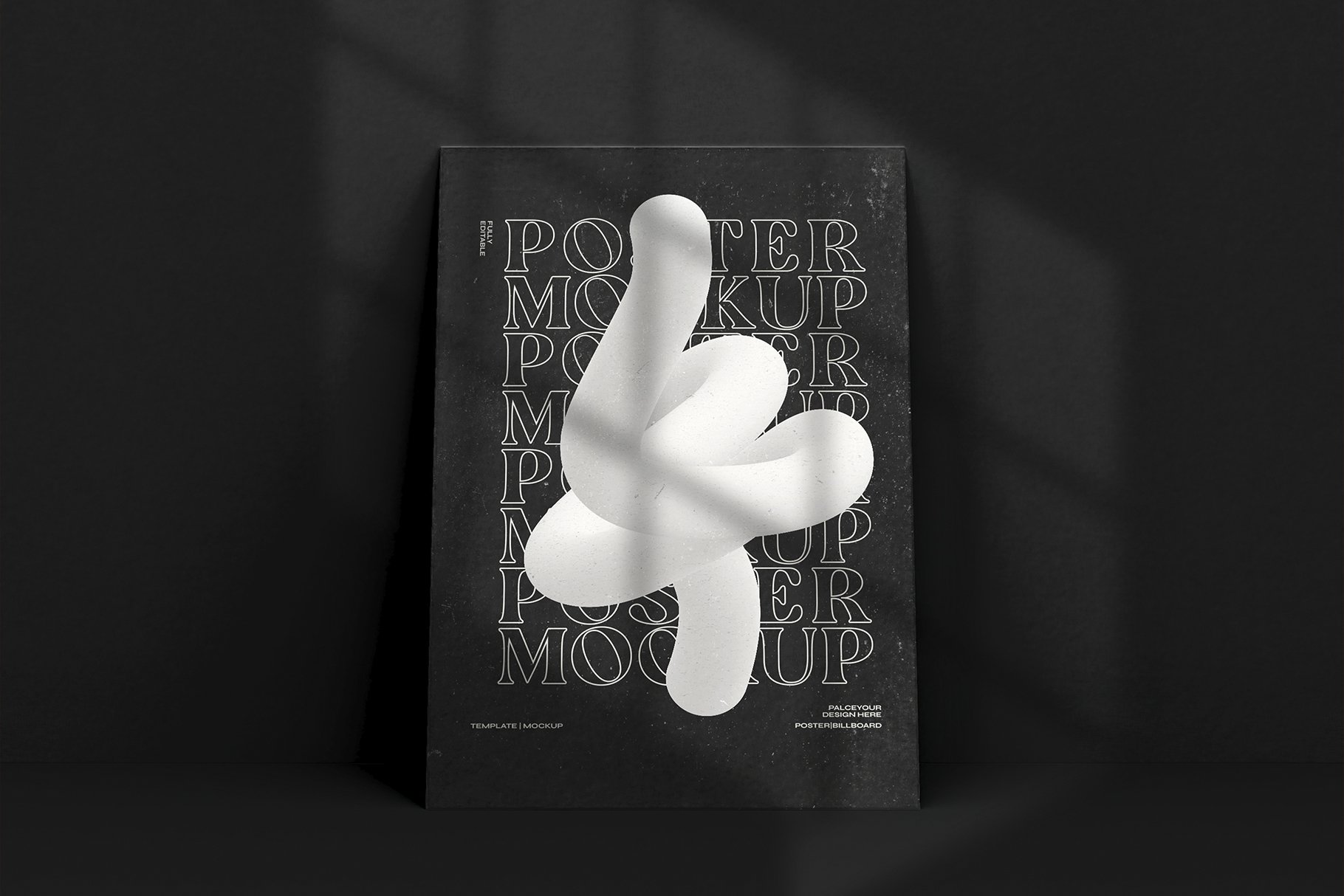 3d Front View of Poster Mockup cover image.