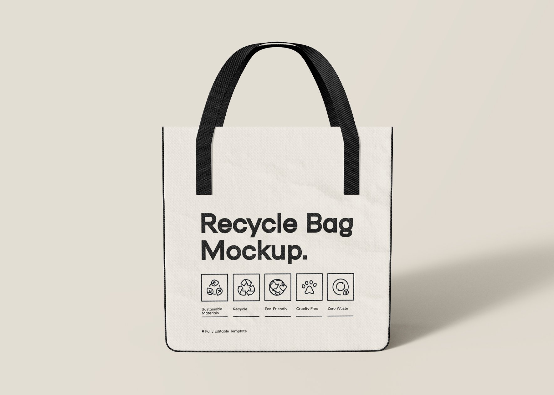 Tote bag mockup, eco-friendly PSD