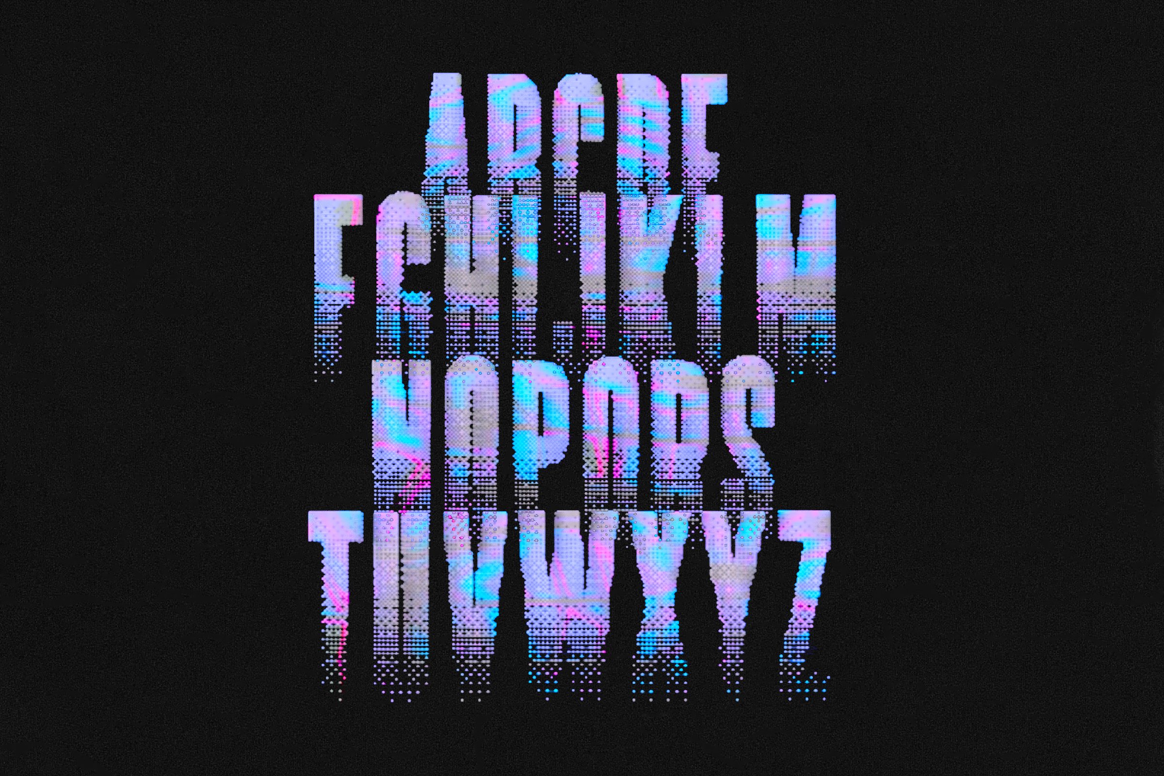 BITMAP TYPE - RETRO VHS TYPEFACE preview image.