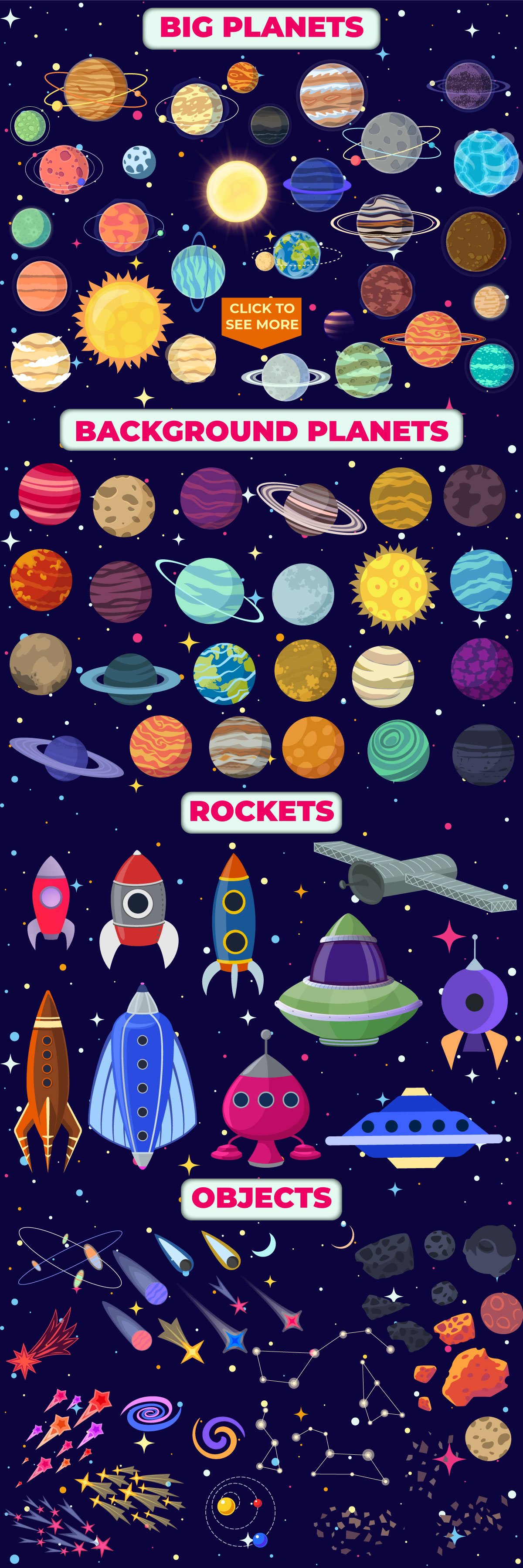 Big Space Vector Pack preview image.