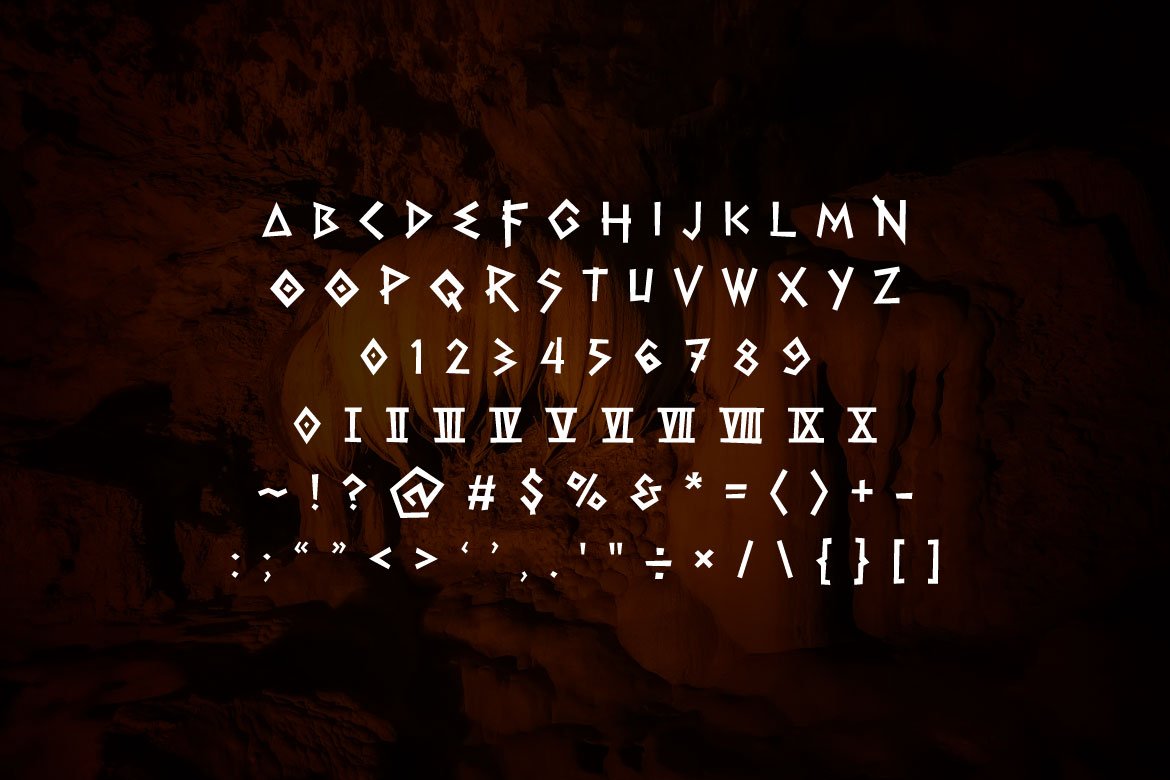 Monstone - Ancient Fantasy Font preview image.