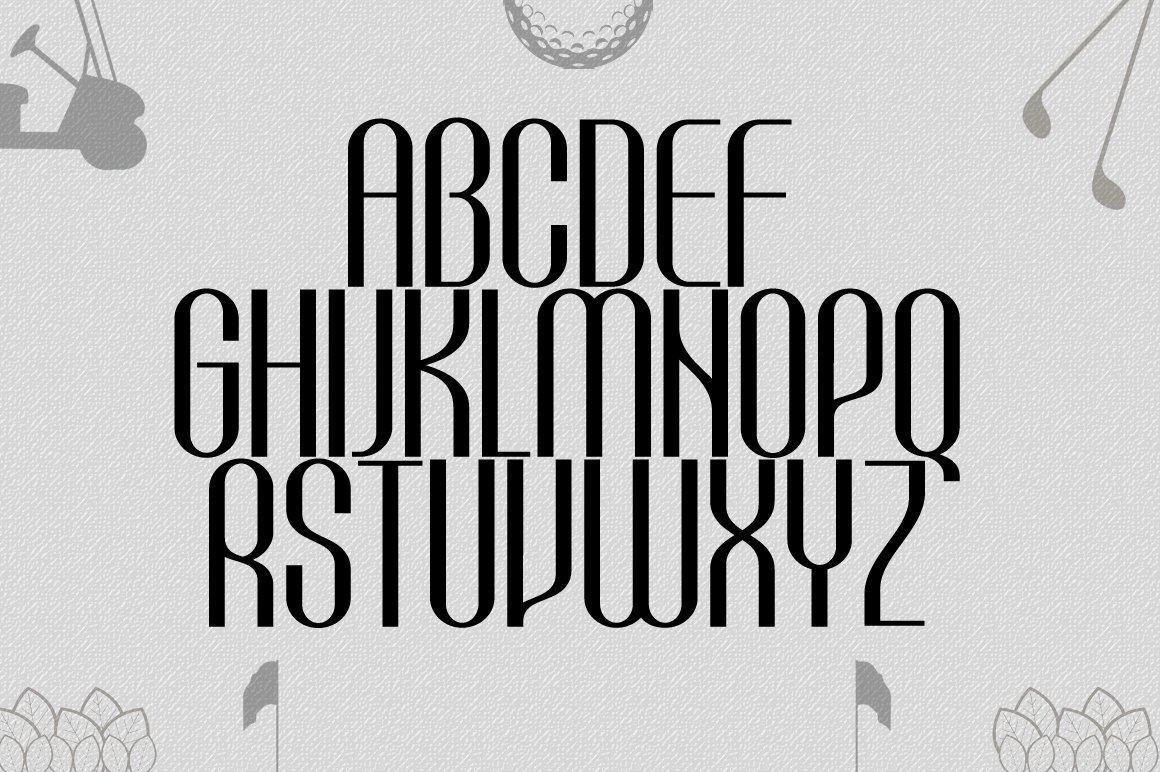 Golf TrueType Font preview image.