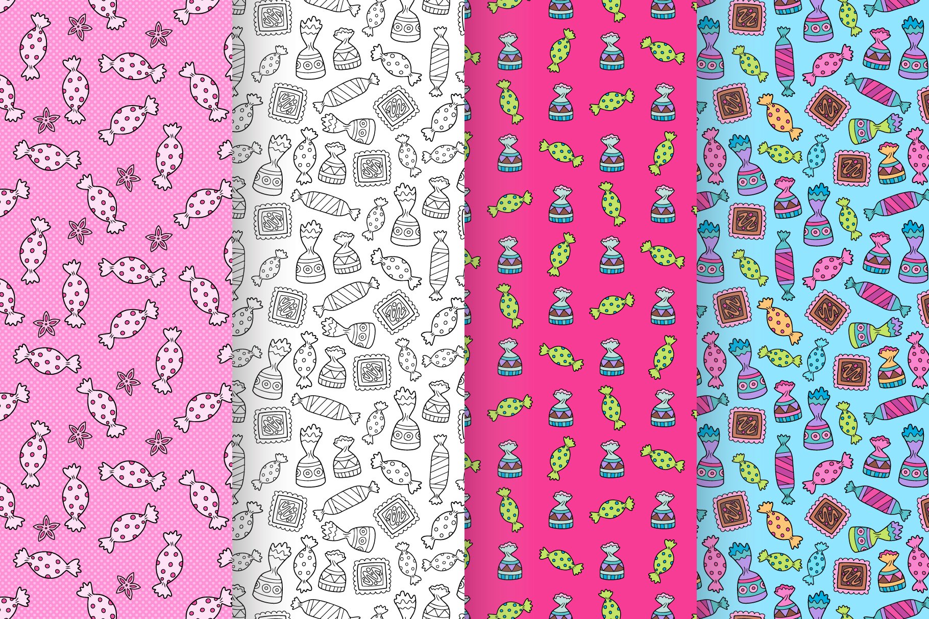 Sweet patterns and icons preview image.