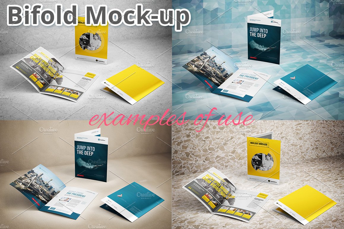 Bifold Brochure Mockup preview image.