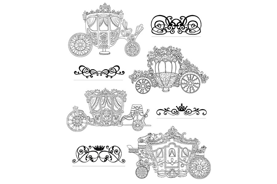 Old castles and carriages preview image.