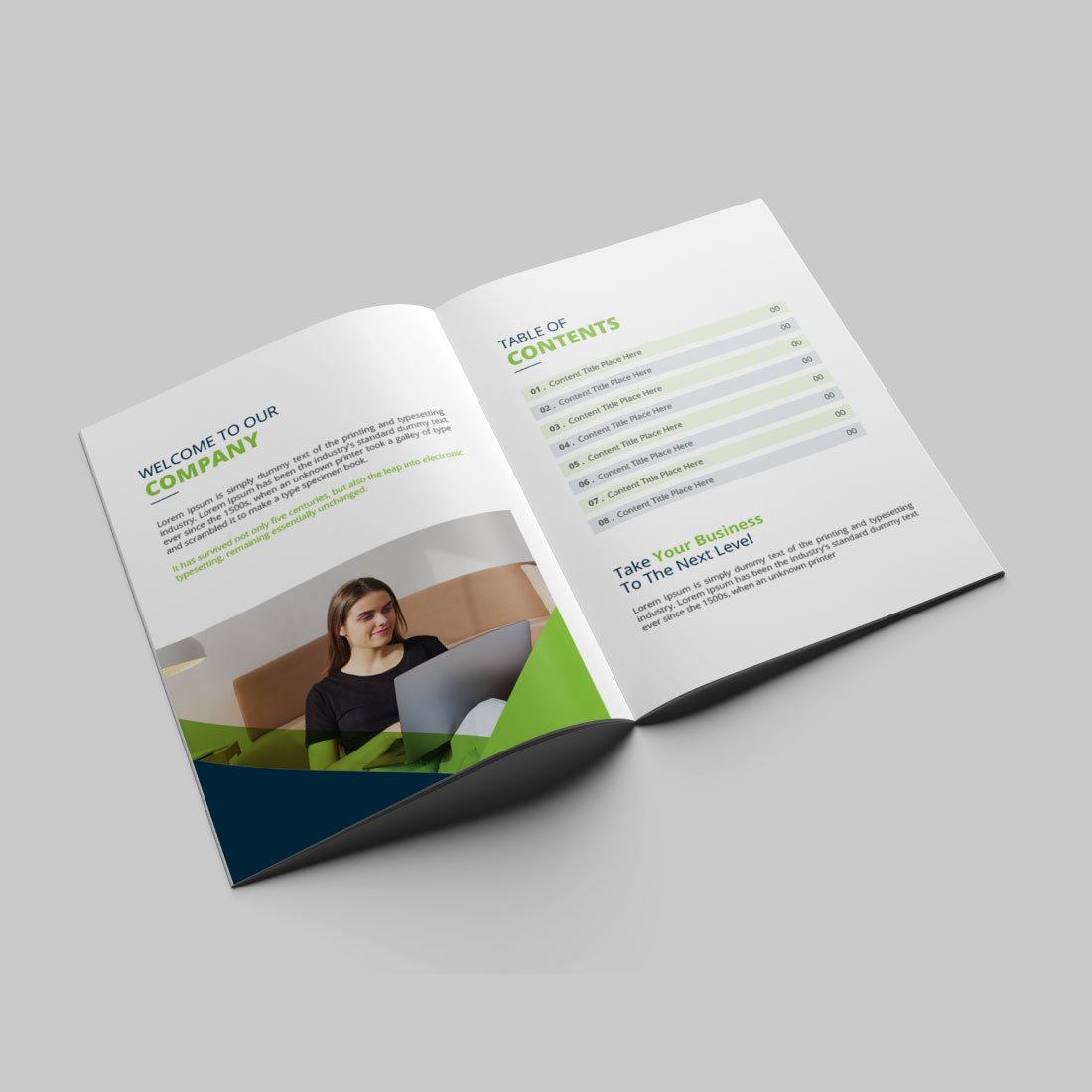 Bifold Brochure Design Template preview image.