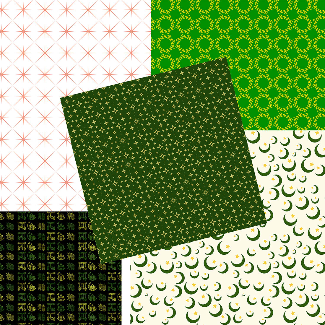 ISLAMIC SEAMLESS PATTERNS - EID - RAMADAN SPECIAL PATTERNS | Gift Wraps Designs | Wallpaper Designs | Shirt Prints preview image.