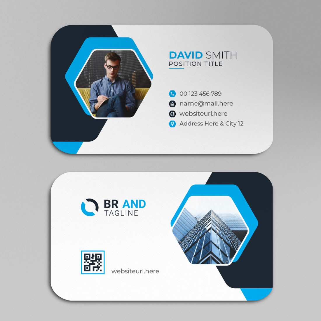 Business Card Design Template preview image.