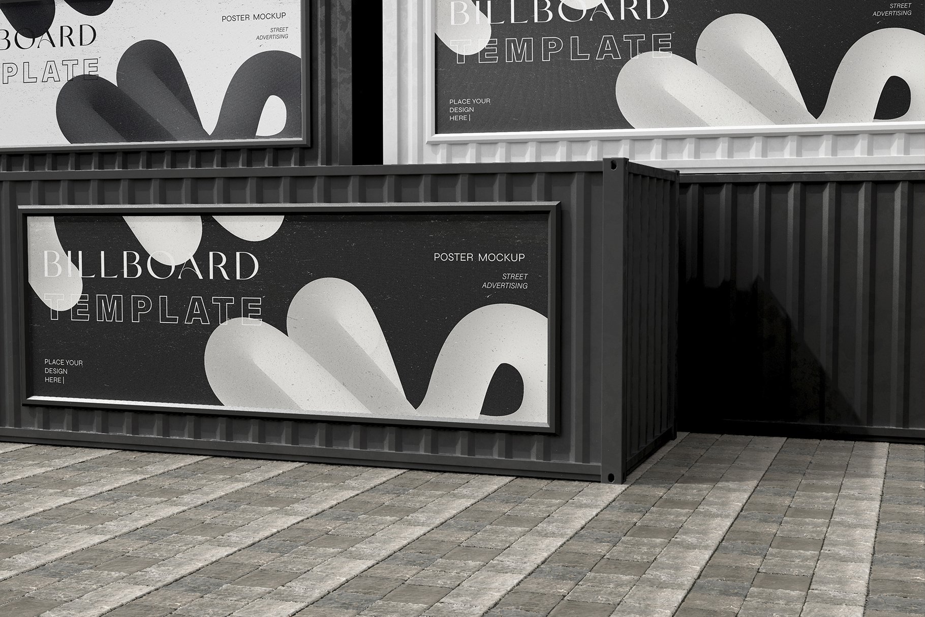 3d Banners Mockup on Container cover image.
